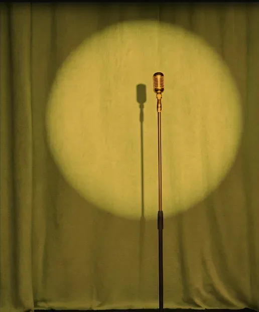 Karaokebar i sølvskinnende camper